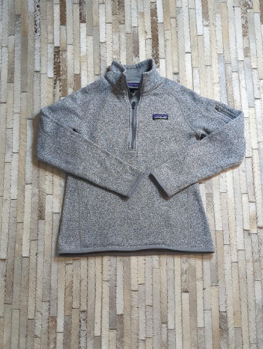 Patagonia Women's S Better Sweater Quarter Zip Heather Gray Pullover